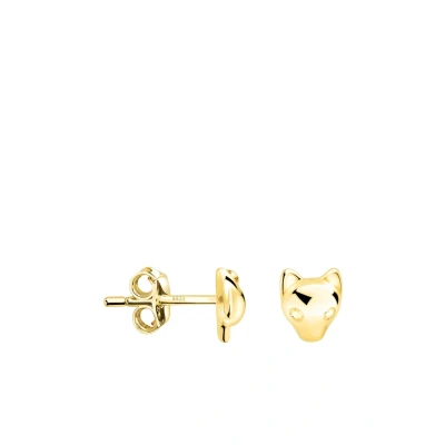Abbildung von SOFIA MILANI Damen Ohrringe 925 Silber vergoldet/golden Katzen Ohrstecker E2795