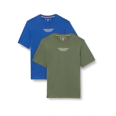 Abbildung von Jack &amp; Jones Herren JPRBLUARCHIE SS Tee CN SS24 2PK MP T Shirt, Blau, L