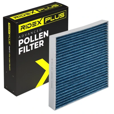 Abbildung von RIDEX PLUS 424I0488P Innenraumfilter Aktivkohlefilter, Feinstaubfilter (PM 2.5), mit antiallergischer Wirkung, antibakterieller Wirkung 248 198 41