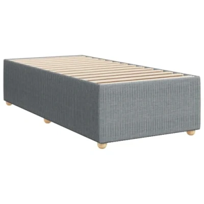 Abbildung von vidaXL Bett Bettgestell ohne Matratze Hellgrau 90x200 cm Stoff