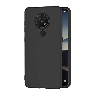 Abbildung von AICEK Compatible Nokia 7.2 / 6.2 Hülle, Schwarz Silikon Schutzhülle für Case TPU Bumper Handyhülle (6,3 Zoll)