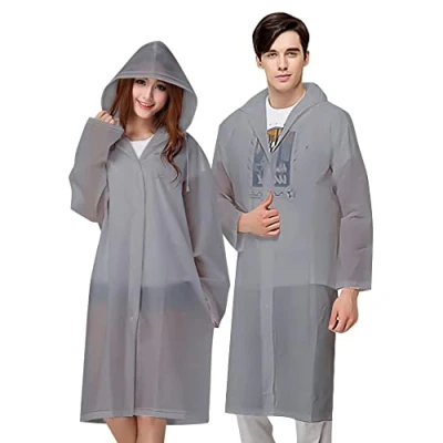 Abbildung von Vicloon Regenponcho, Regenponcho Einweg, 2 Stück Unisex Wiederverwendbar Transparent Regenmantel PEVA Tragbarer Wasserdicht Regencape Atmungsaktiv Regenjacke für Reisen, Wandern, Radfahren &amp; Camping