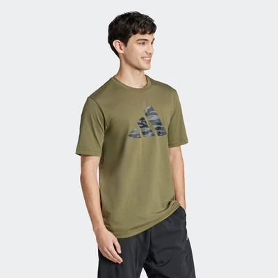 Abbildung von adidas Sportswear Codes Graphic Tshirt print, Herren, Größe: Small, Olive strata
