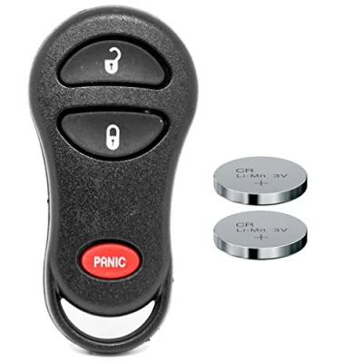 Abbildung von Auto Schlüssel Funk Fernbedienung 1x Gehäuse Tastenfeld CR2016 Batterie für Chrysler/Jeep Dodge