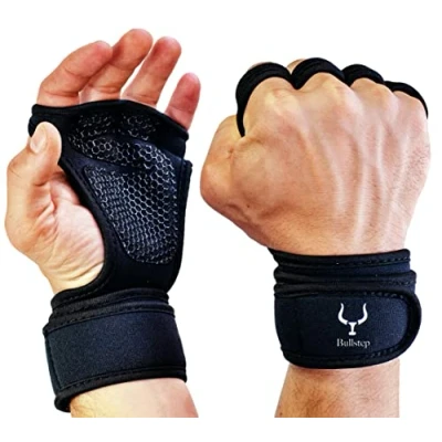 Abbildung von Bullstep Fitness Handschuhe Herren Damen mit handgelenkbandage Gym für Fitnesshandschuhe Kraftsport Crossfit Grips Krafttraining