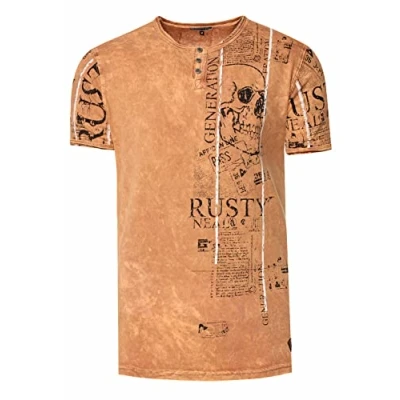 Abbildung von Rusty Neal Tshirt print, Größe: XXL, Camel