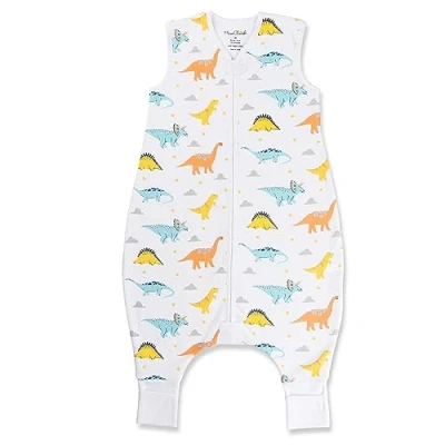 Abbildung von Mama Cheetah Baby Schlafsack mit Füße 1.0 TOG, Ganzjahres Schlafsack, Bio Baumwolle Schlafsäcke ohne Ärmeln Babyschlafsack Beinen, 1er Pack, 80cm (Baby Höhe 82 92cm)