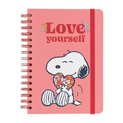 Abbildung von Grupo Erik Notizbuch A5 Liniert Snoopy Love Yourself Hard Cover Notizblock Ringbuch Tagebuch mit Spiralbindung