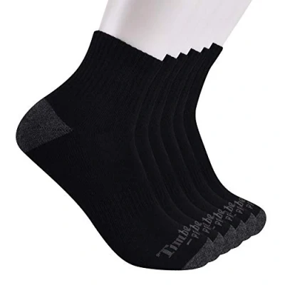Abbildung von Timberland Pro Herren 6pk TBL Basic Qtr Hc Freizeitsocken, Schwarz, X Large