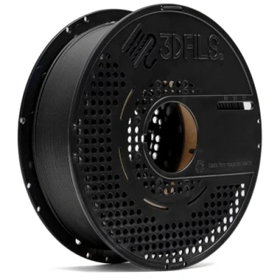 Abbildung von 3DFILS Neat Winding esFil PLA Max Filament für 3D Drucker, 1,75 mm, 1 kg, Schwarz