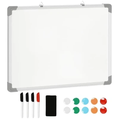 Abbildung von Whiteboard Magnetisch Magnettafel mit 4 Markern 1 Radiergummi 10 Magnet Staffelei Wandmontage leicht