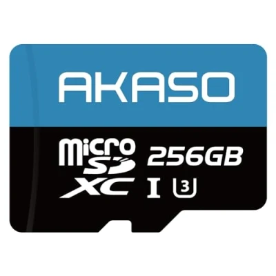 Abbildung von AKASO 256GB U3 MicroSDXC Speicherkarte Kompatibel mit Action Cam, Smartphone, Tablet, Dashcam und Überwachung Kamera