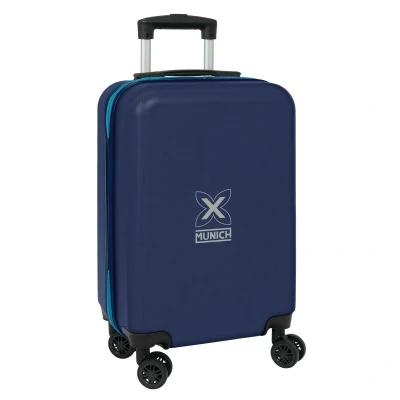 Abbildung von Munich Nautic Kabinenwagen 50,8 cm, Trolley mit Rädern, Sicherheitsschloss, Leichter Koffer, 34,5 x 20 55 Marineblau, Estándar, Casual