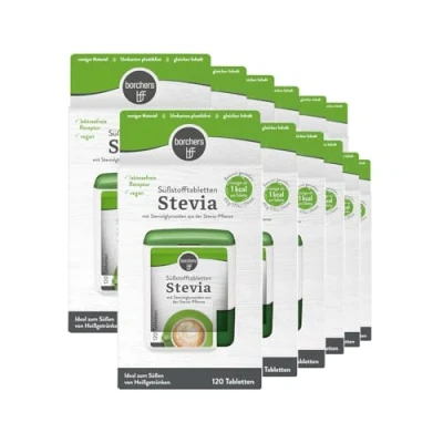 Abbildung von 12 x borchers Stevia Süßstofftabletten Im Spender Kalorienarm Süßungsmittel 120 Tbl.