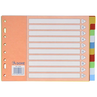 Abbildung von DOHE Register Basic / 1/4 Querformat 10 Positionen 5 Farben