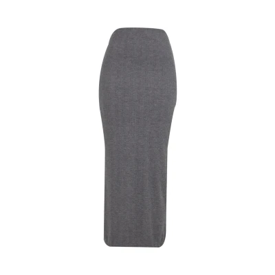 Abbildung von Urban Classics Damen Tb6940 ladies Rib High Slit Skirt, Darkgreymelange, L EU