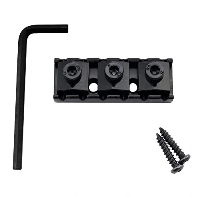 Abbildung von Musiclily 42mm Locking Nut für Floyd Rose Tremolo Systeme E Gitarre, Schwarz