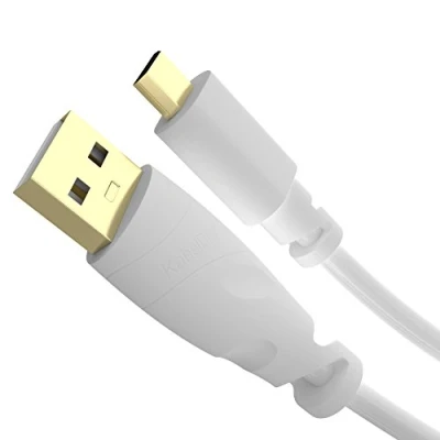 Abbildung von KabelDirekt Micro USB Kabel 1m (USB 2.0, Ladekabel, Datenkabel, weiß) TOP Series