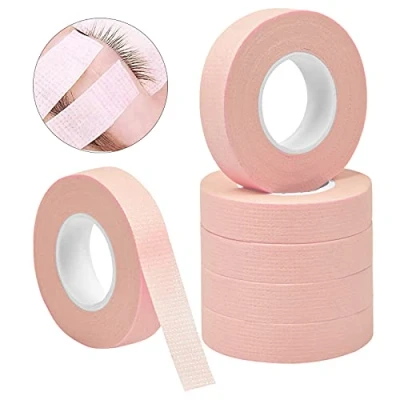 Abbildung von 6 Rollen Wimpern Tape, Micropore Klebeband Wimpernverlängerung, Isolations Lash Tape Mikroporen Lint Free Atmungsaktiv Band für Extension, 10 Yards Each Rolle