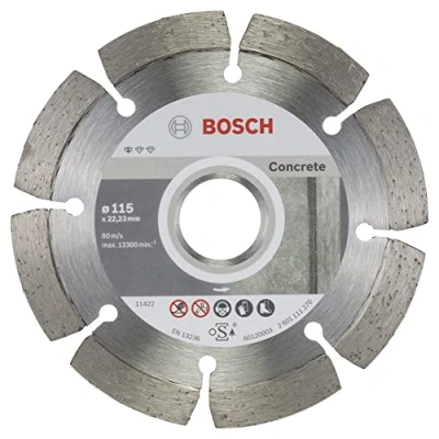 Abbildung von Bosch Professional 10x Diamanttrennscheibe Standard for Concrete (für Beton, Porenbeton, Ø 115 x 22,23 1,6 10 mm, Zubehör für Winkelschleifer)