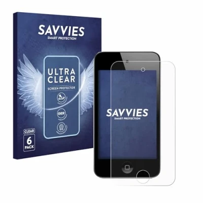 Abbildung von Savvies 6 Stück Schutzfolie für Apple iPod Touch (4. Gen.) Displayschutz Folie Ultra Transparent