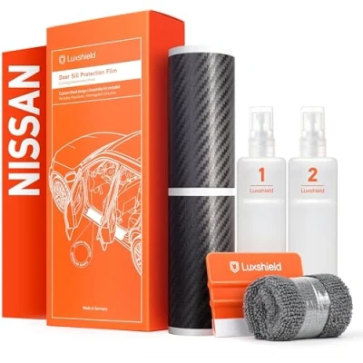Abbildung von Luxshield Auto Einstiegsleisten Schutz für Nissan Juke 2 (II) I 2019 2024 Schutzfolie Autotür Zubehör Zierleisten Lackschutzfolie Carbon Schwarz