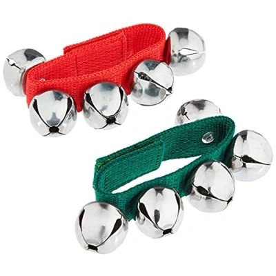 Abbildung von FUZEAU 8442 5 Glöckchen Armband Grün/Rot