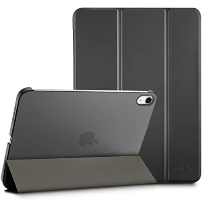 Abbildung von ProCase Hülle für iPad 10.Genaration 10.9 Zoll 2022 Modell A2696 A2757, Leicht Dünn Hart Schutzhülle Smart Case Cover Kompatibel mit 10 Gen Schwarz