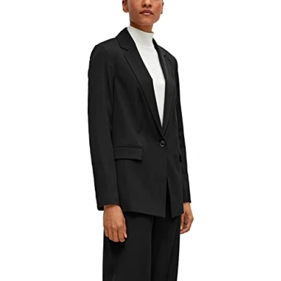 Abbildung von comma Taillierter Blazer, Damen, Größe: 38, Schwarz