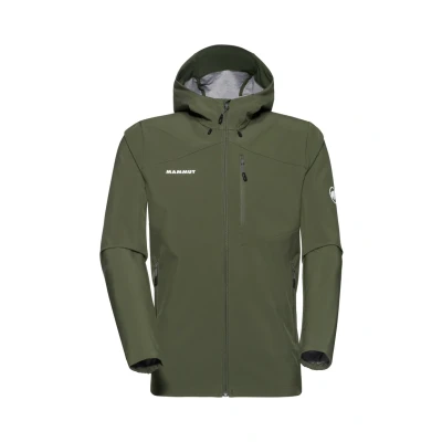 Abbildung von Mammut Herren Outdoor Hooded Jacket Mens Softshell, Dark Marsh.L, L EU
