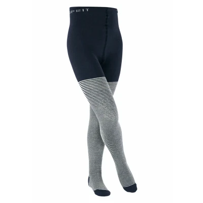 Abbildung von Esprit FINE Stripe WITH Pattern Strumpfhose für Kinder, Größe: 98/104, Marine