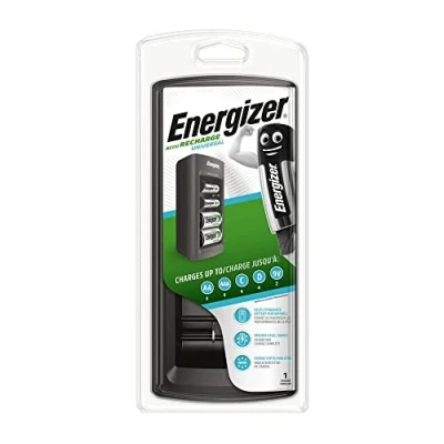 Abbildung von Energizer Original Universalladegerät für AA/Micro/E Block (9 V) Baby und Monoakkus, Verpackung kann variieren Grau gray