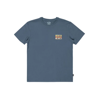Abbildung von Billabong Crayon WAVE Unisex Tshirt print für Kinder, Größe: 135 140, Slate blue