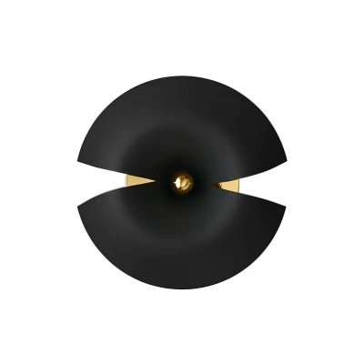 Abbildung von AYTM Wandleuchte Cycnus, schwarz, Ø 45 cm, Stecker, Alu, E27