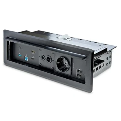 Abbildung von StarTech.com Tischanschlussfeld (mit Laptop Dockingstation und Stromversorgungsmodulen, 4K HDMI®, USB C™ A, PD) (KITBXDOCKPEU)