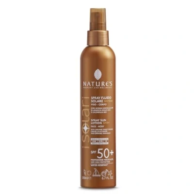 Abbildung von Nature&#039;s Sun Spray Lotion BABY SPF 50+, Face &amp; Body, mit Orangen Fruchthydrolat Aprikosenmilch 200ml
