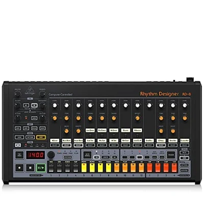 Abbildung von Behringer RHYTHM Designer RD 8 MKII Classic Analog Drum Machine mit 16 Sounds, 64 Step Sequencer, Wave und Dual Mode Filter