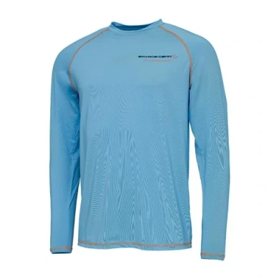 Abbildung von Savage Gear Aqua UV Long Sleeve T Shirt, Angelbekleidung, Angeln Unisex, Blau, Medium
