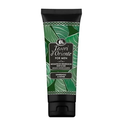 Abbildung von Tesori d&#039;Oriente Cremedusche Body &amp; Hair &#039;Vetiver Sandelholz&#039; For MEN Aromatische zur Körper und Haarpflege Ritual für Sinne 250ml