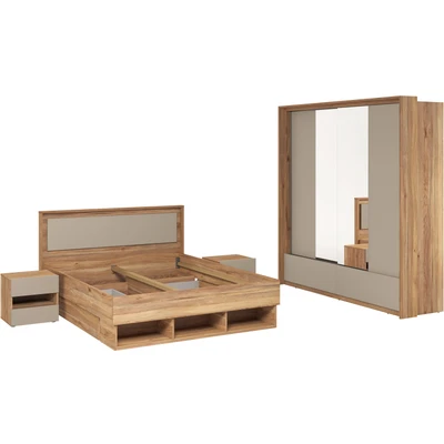 Abbildung von INOSIGN Schlafzimmer Set &quot;Wharton, Komplettschlafzimmer&quot;, (6 tlg.), FSC zertifizierter Holzwerkstoff, Kleiderschrank mit Innenausstattung