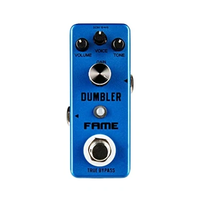 Abbildung von Fame LEF 315 Dumbler Overdrive Effektpedal, Kompakter Gitarrenverzerrer, Volume Tone Gain Regler, LED Anzeige, True Bypass, Ideal für cremigen Crunch, tighten Boost
