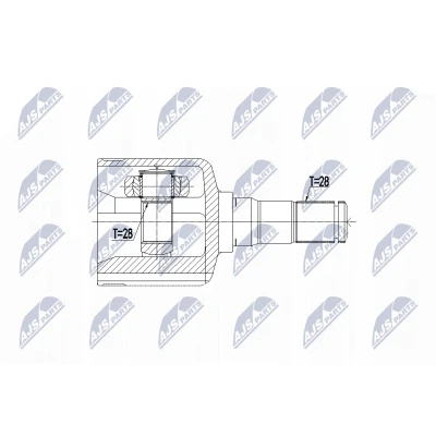 Abbildung von NTY NPW VV 079 Gelenksatz Automatikgetriebe Vorderachse links VOLVO: V70 3, S60 II, V60 I