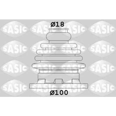 Abbildung von SASIC 1906034 Achsmanschette Vorderachse links, getriebeseitig VOLKSWAGEN: Golf 4 Schrägheck, Variant, Bora Limousine, AUDI: A3 Schrägheck