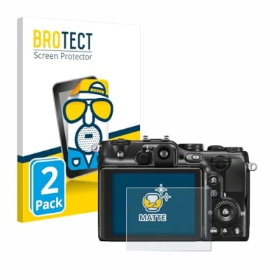 Abbildung von BROTECT Entspiegelungs Schutzfolie für Nikon Coolpix P7100 (2 Stück) Matte Displayschutz Folie, Anti Reflex, Fingerprint