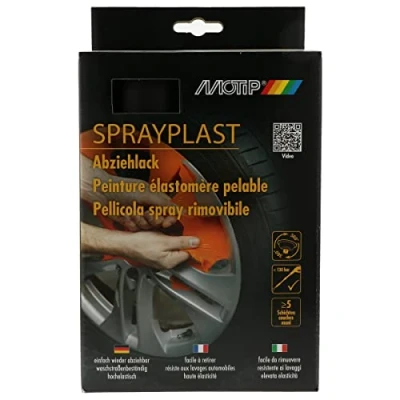 Abbildung von MOTIP 396588 Sprayplast Abziehlack Set schwarz matt 2 x 400 ml