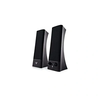 Abbildung von V7 SP2500 USB 6E Stereo Lautsprecher für Notebook und Desktop Computer, Schwarz