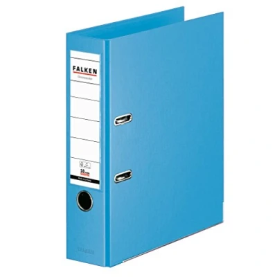 Abbildung von 10 x Falken Ordner Chromocolor A4 PP 80mm hellblau