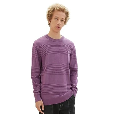 Abbildung von TOM Tailor Denim Strickpullover, Herren, Größe: Medium, Dusty grape