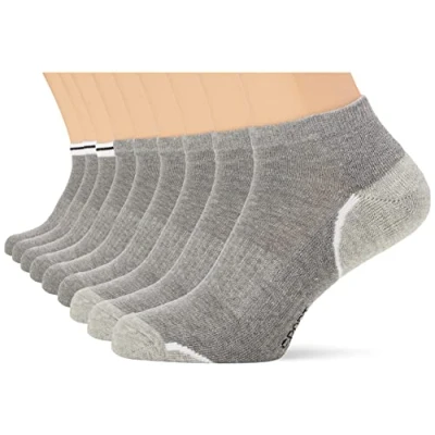 Abbildung von Nur Der Herren 9er Pack Sneaker Sport Aus Atmungsaktiver Baumwolle Kurze Sportsocken Mit Gepolsterter Sohle Socken, Graumelange, 39 42 EU