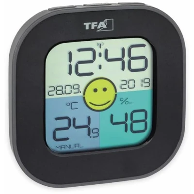 Abbildung von TFA Dostmann Raumthermometer digitales Thermometer Hygrometer FUN 30.5050 farbiges Display